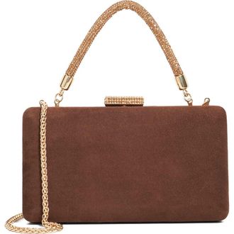 Dune London Beaut Top Handle Frame Clutch in Brown at Nordstrom Rack