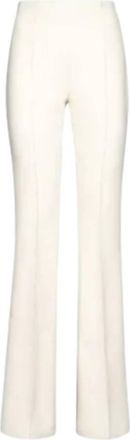 Ferragamo Womens Flared Trouser Pants In Parchment
