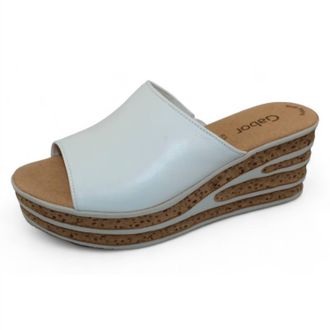 Gabor Womens Cervo Wedge Heel In White