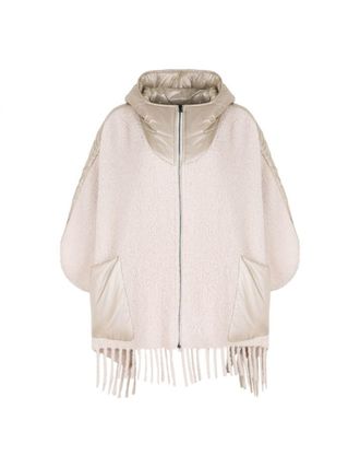 Herno Poncho Jacket In Alpaca Wool