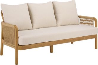 Safavieh Couture Rogers Teak & Hyacinth Sofa