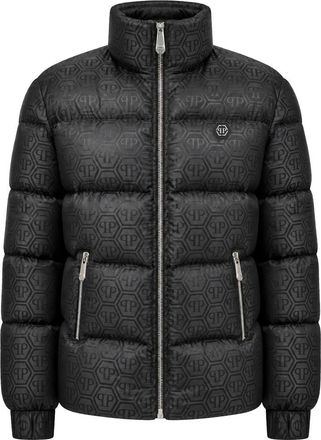 Philipp Plein Piumino Monogram - - Jackets - Uomo - Nero - XL