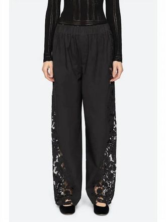 Sea New York Sabine Embroidery Pants In Black