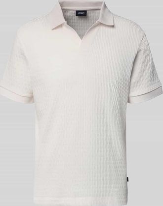 Joop Regular Fit Poloshirt mit V-Ausschnitt Modell Rauljose in Offwhite, Gr&ouml;&szlig;e XXXL