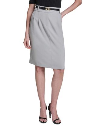 Halston Heritage Belted Pencil Skirt
