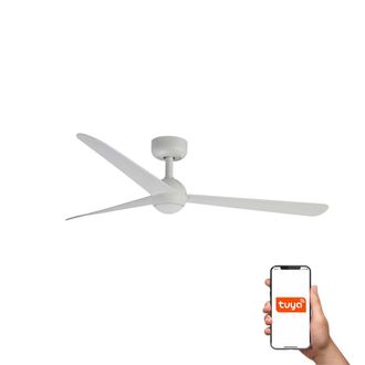 Netlighting Sfera Medium 3 Blade Ceiling Fan Matt White Tuya Smart System