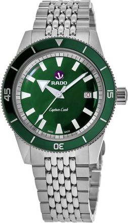 Rado Captain Cook Automatic Steel Green Dial Mens Watch R32505318