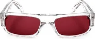 Retro Superfuture 50mm Square Sunglasses in Clear at Nordstrom Rack