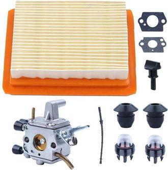 OEM Kit De Carburador Para Stihl Fs120 Fs200 Fs020 Fs202 Fs300 Fs350 Con Desbrozadora, Junta, Filtro De Aire, Manguera De Combustible, Bomba De Cebado