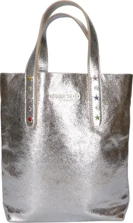 Jimmy Choo London Silver Leather Tote Bag (Pre-Owned)