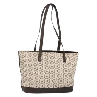 Celine Pre-owned Tote Bags, female, Beige, Size: ONE SIZE Pre-owned Canvas Tote