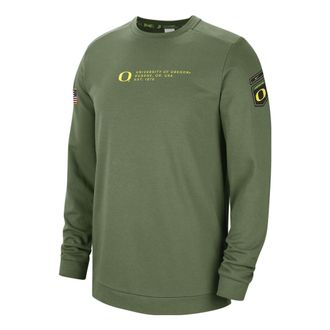 Nike Oregon Ducks Salute To Service Team Issue Crewneck Olive DN1719-328