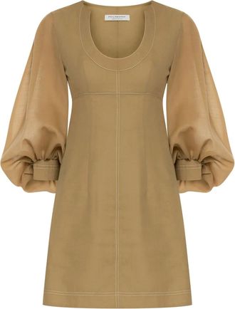 Philosophy di Lorenzo Serafini Abito corto con maniche a palloncino - Verde