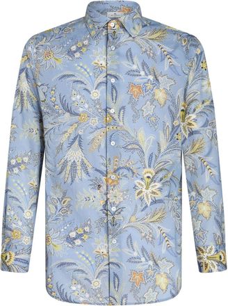Etro paisley-print cotton shirt - men - Cotton - 42 - Blue