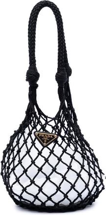 Prada Pre-owned Prada Mesh and Leather Bucket Bag Ladies UY51NEFLLRX2CBD9