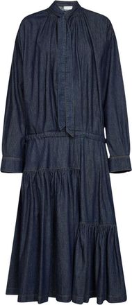 Dries Van Noten Kleedjes, Dames, Blauw, XS, Katoen, Dries Van Noten Jurken