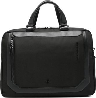 Piquadro Laptop Bag 15.6 - Heren - Weekendtassen - Zwart - ONE Size - Leer - Tassen