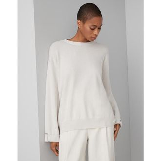 Brunello Cucinelli White Wool Relaxed Sweater, Size X-Small
