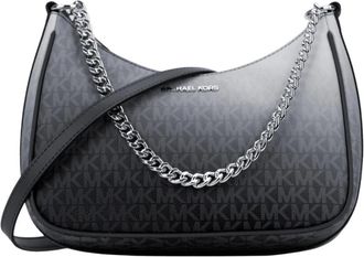 Michael Kors Tassen, Dames, Veelkleurig, ONE Size, Leer, Schoudertas met logo-reli&euml;f