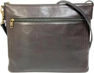 Louis Vuitton Tweedehands leren Louis Vuitton tassen - Heren - Vintage Schoudertas - Bruin - ONE Size - Leer - Vintage