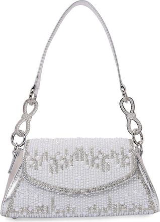 Berness Rhinestone Embellished Shoulder Bag in Silver at Nordstrom Rack