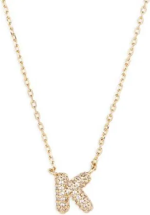 BP. Pav&eacute; Crystal Initial Necklace in K- 14K Gold Dipped at Nordstrom Rack
