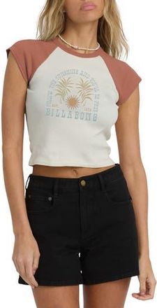 Billabong Forever Had Colorblock Cotton Graphic Baby Tee in Sedona at Nordstrom Rack, Size X-Large