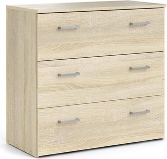 Dmora Dmora - Cassettiera Addie, Settimino multiuso, Comò camera da letto, Mobile con cassetti, 74x36 h70 cm, Quercia