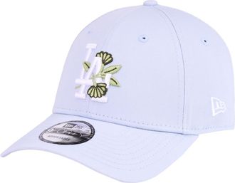 New Era 9Forty Strapback Cap - Floral Los Angeles Dodgers Sky Blue
