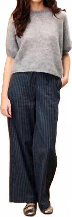 FRNCH Oliver Wide Leg Trouser In Charcoal