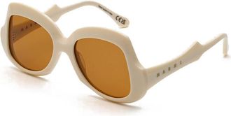 Marni Quelyfish Cream KHO Mens Sunglasses White Size 54
