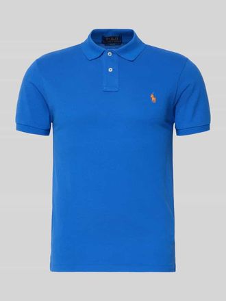 Polo Ralph Lauren Slim Fit Poloshirt aus reiner Baumwolle in Blau, Gr&ouml;&szlig;e XXL