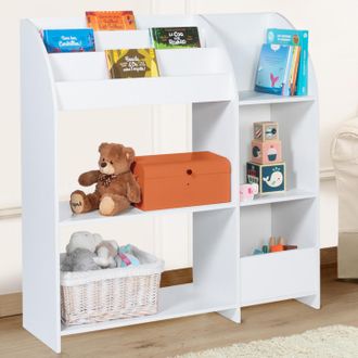 IDMarket Idmarket - Mueble De Almacenaje Emma - Estanter&iacute;a Y Librer&iacute;a Infantil De Madera Blanca