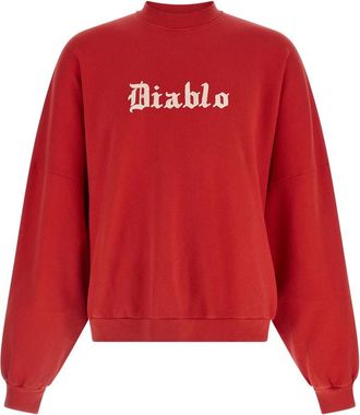 Willy Chavarria Heren, Sweatshirts & Hoodies, Rood, Maat: M Katoen