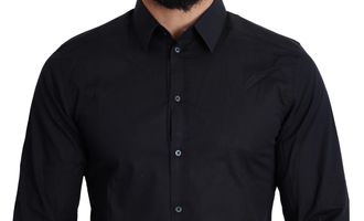 Dolce & Gabbana Cotton Stretch Dress Shirt - Black