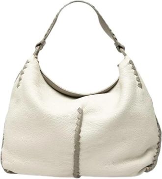 Bottega Veneta Pre-owned Shoulder Bags, female, White, Size: ONE SIZE Pre-owned Hobo Bag