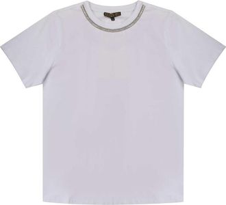 Biba Dames/Dames Crew Hals Regular T-shirt (Wit)
