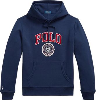Polo Ralph Lauren Hooded Cotton-Blend Sweatshirt - Heren - Hoodies - Blauw - L - Katoen - Hoodies & sweatvesten