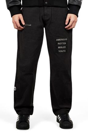 Pleasures X Zero Skateboards Work Pants in Black at Nordstrom, Size 36