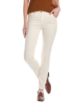 Brunello Cucinelli White High Waist Extra Skinny Jean