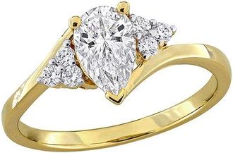 Rina Limor Silver 1.15 Ct. Tw. Created White Moissanite Engagement Ring