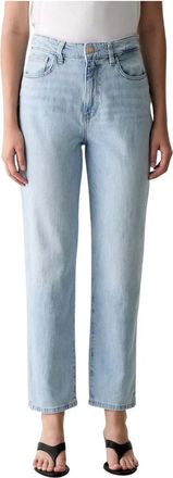Guess Jeans, Dames, Blauw, W26 L29, Katoen, New Mom Jeans