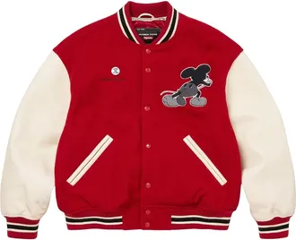 SUPREME x Number (N)ine Mickey Varsity Jacket Red FW25J50-RED