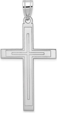 Diamond2Deal 14k White Gold Cross Pendant