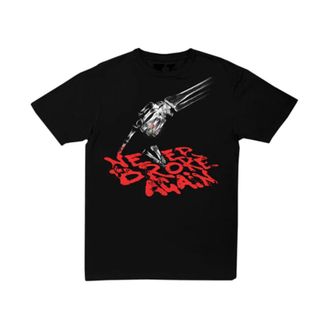 Vlone Vlone, Tops, Heren, Zwart, S, Katoen, Never Broke Again Bones Tee