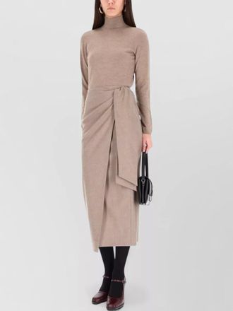 Max Mara turtleneck knit midi dress meana wrap