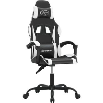 vidaXL Silla Gaming Cuero Sint&eacute;tico Negro Y Blanco Vidaxl
