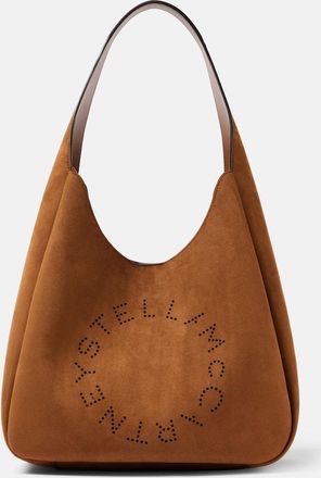 Stella McCartney Logo Large faux suede tote bag