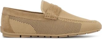 Kazar Beige stoffen en su&egrave;de mocassins - Heren - Loafers - Beige - 45 EU - Su&egrave;de - Schoenen