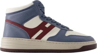 Hogan Blauwe leren sneakers - Dames - Sneakers - Blauw - 36 EU - Leer - Schoenen
